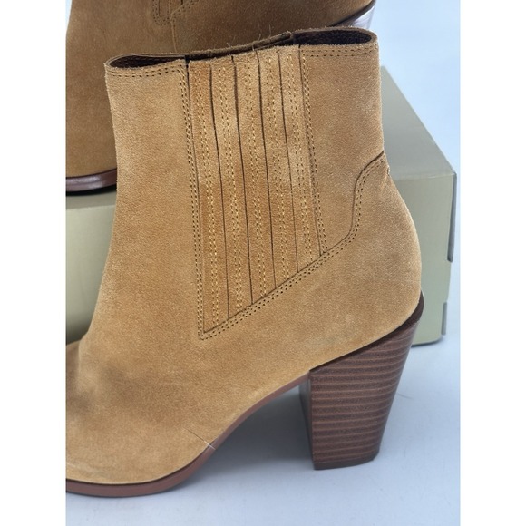 RAG & BONE Rover Boots High Suede Leather Ankle Women Size 38 / 8 Tan Chelsea - Picture 4 of 13